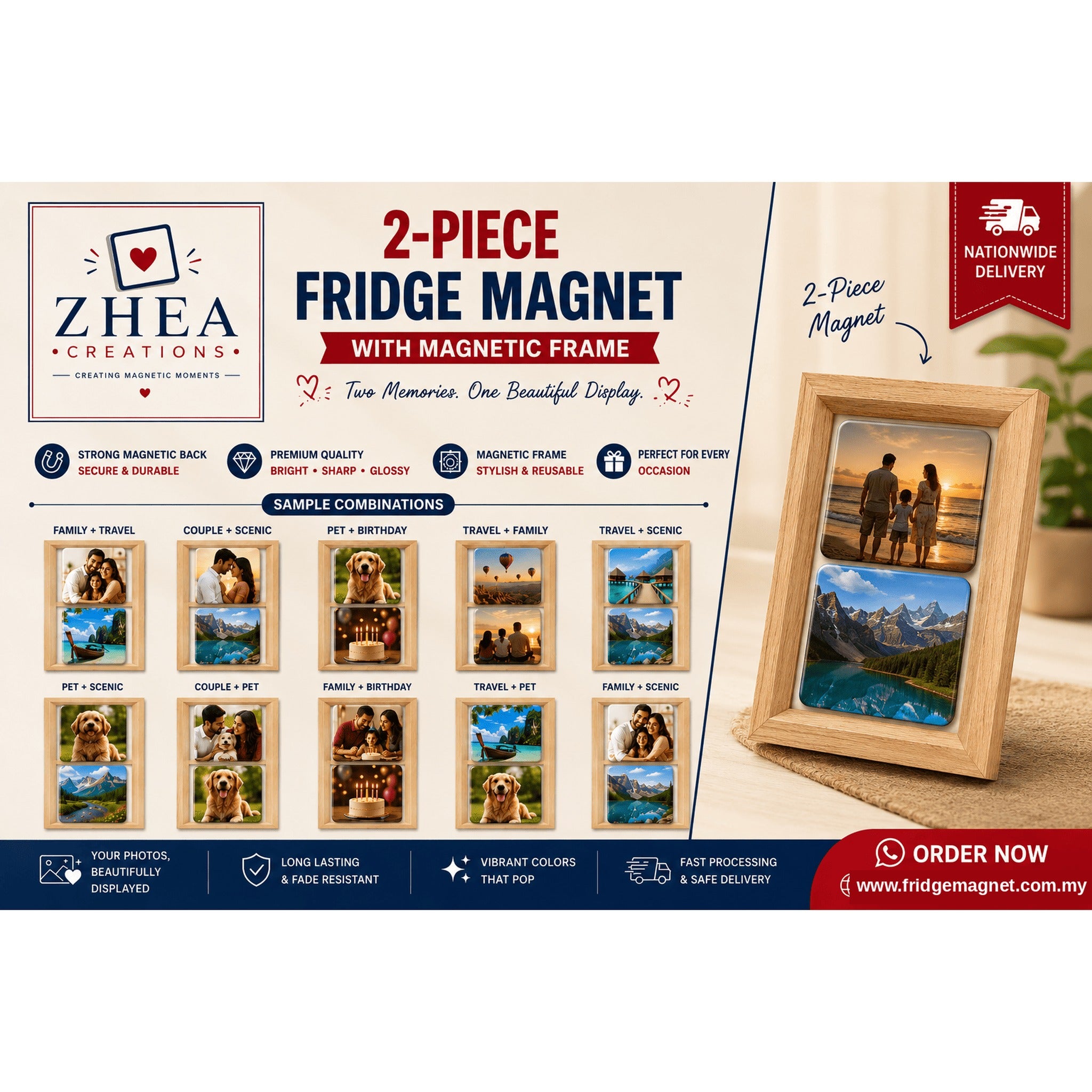 Custom Photo Fridge Magnet