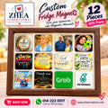 ZHEA Creations custom photo fridge magnets, 12 pieces with frame