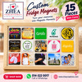 ZHEA Creations custom photo fridge magnets, 15 pieces with frame