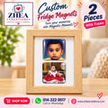 ZHEA Creations custom photo fridge magnets, 2 pieces with frame