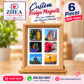 ZHEA Creations custom photo fridge magnets, 6 pieces with frame