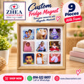 ZHEA Creations custom photo fridge magnets, 9 pieces with frame