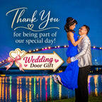 Wedding door gift photo magnet with couple photo and thank you message